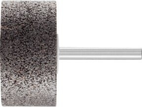 PFERD TOOLS INOX Schleifstift Zylinder für Edelstahl, Farbe: Grau, Durchmesser: 50 mm, Höhe: 25 mm, Schaft-Durchmesser: 6 mm, Körnung A24 - Bild 1