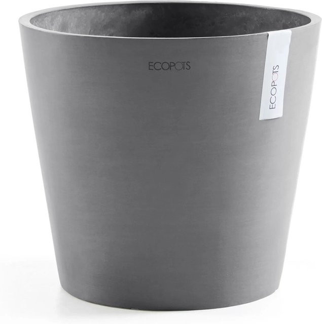 Ecopots Pflanztopf Amsterdam in Grau, runde Form, Durchmesser: 40 cm, Höhe: 35 cm - Bild 1