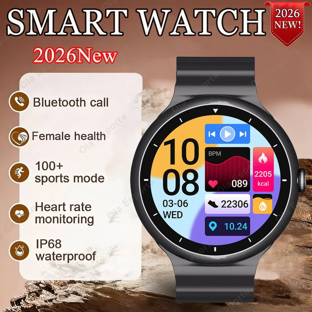 Ola Esporte Smartwatch Hw12 in Schwarz für Damen und Herren mit Herzfrequenz- und Blutsauerstoff-Monitor sowie IP68 Wasserdichtigkeit - Bild 1