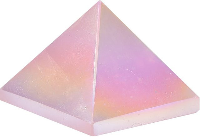 RYCRYSTAL Rosenquarz Pyramide in Pink als natürlicher Heilstein für Reiki und Chakra-Energie - Bild 1