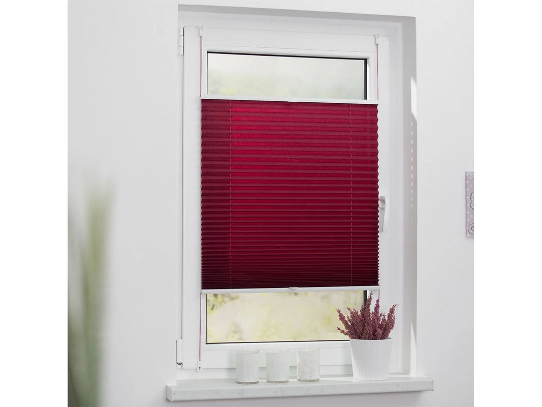 Lichtblick Plissee Klemmfix ohne Bohren, verspannt, Farbe: Brombeer/Rot, B: 85 cm, H: 130 cm - Bild 3