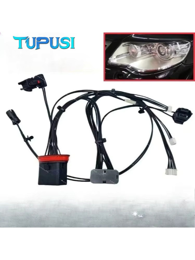 TUPUSI Scheinwerfer-Kabelbaum für VW Touareg 2007–2010 mit AFS und internem Stecker, Schwarz - Bild 4