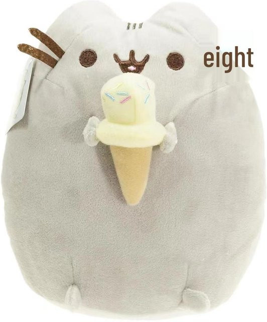 Global Finds Graue Katze Plüsch, Sandwich-, Eis-, Donut-, Pizza- & Hamburger-Themen Ice Cream - Bild 1