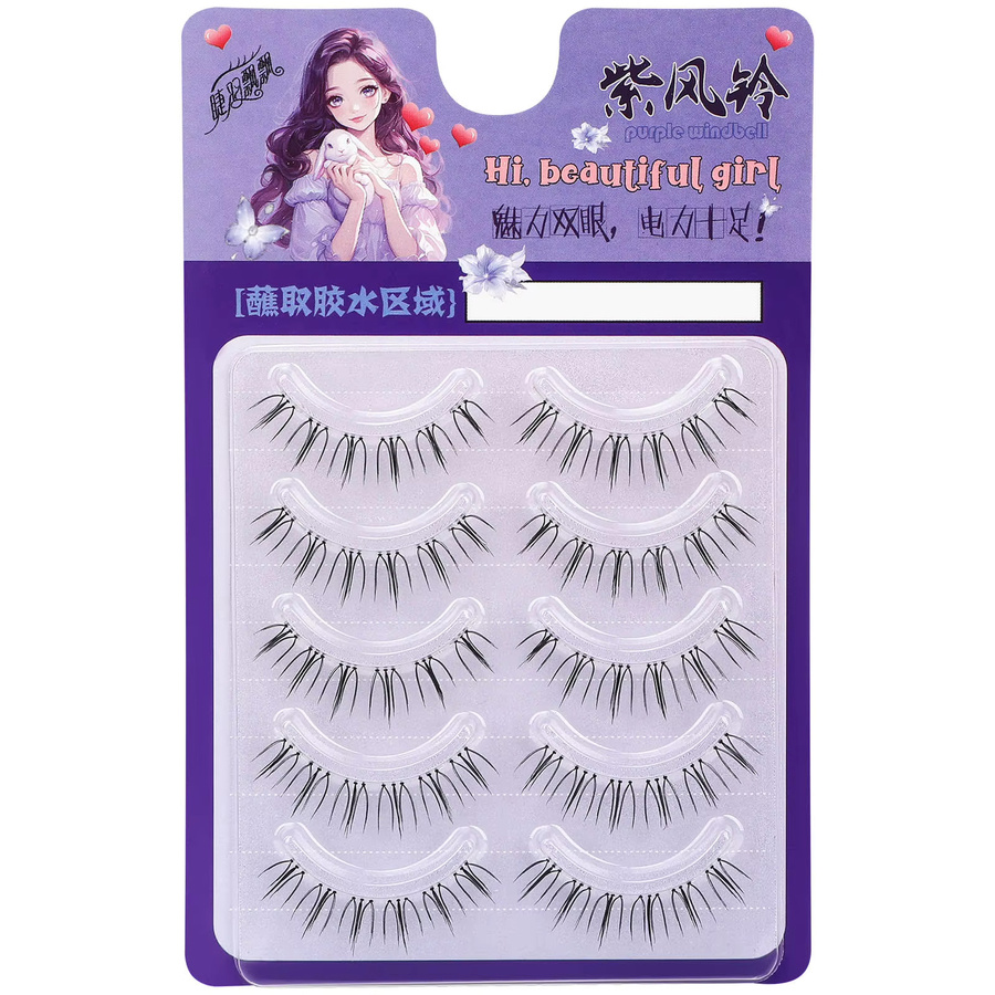 Cotremyp Wispy Manga Kunstwimpern, 5 Paar, Damen, transparent - Bild 5