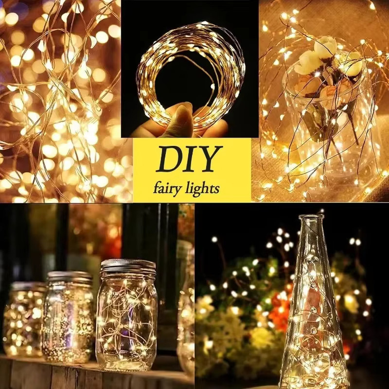 OKAL RED EAST USB LED Lichterkette aus Kupferdraht für Weihnachten, Hochzeit und Party - Bild 6