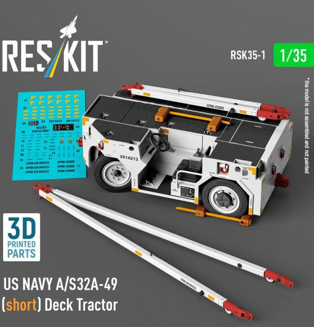 ResKit Models US NAVY A/S32A-49 Deck Tractor, 3D Printed model kit, Maßstab 1:35 - Bild 1