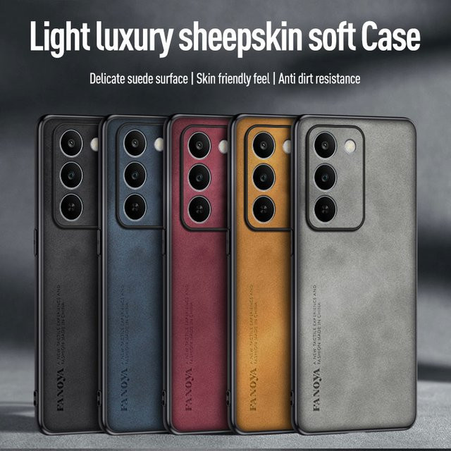 EUCAGR Luxus PU Leder Handyhülle für Realme C83 in Schwarz, stoßfeste Silikon-Schutzhülle - Bild 1