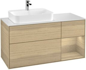V&B Waschtischunterschrank Finion mit Wandbeleuchtung, Breite: 120 cm, Höhe: 50,1 cm, Tiefe: 50,1 cm - Bild 1
