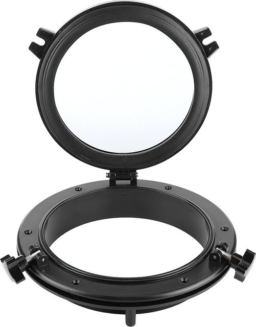 EBTOOLS Marine Bullauge rund, 10 Zoll, Schwarz, Universal für Wohnmobil, Boot und Yacht - Bild 1