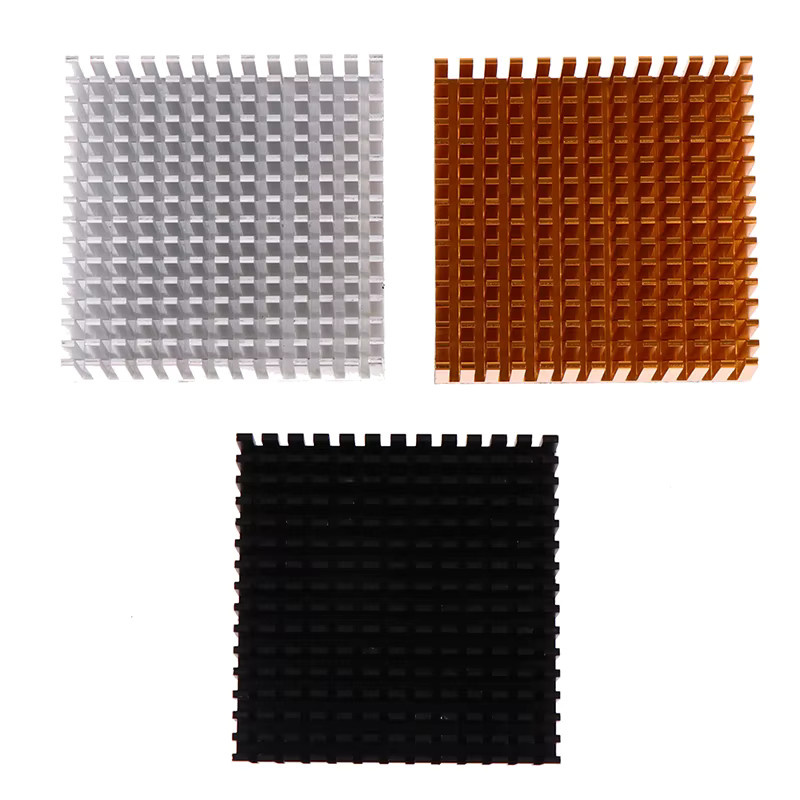 SAFENH Aluminium-Kühlkörper für CPU und elektronische Geräte, B/T/H: 5,0 x 5,0 x 1,5 cm, Silber - Bild 4
