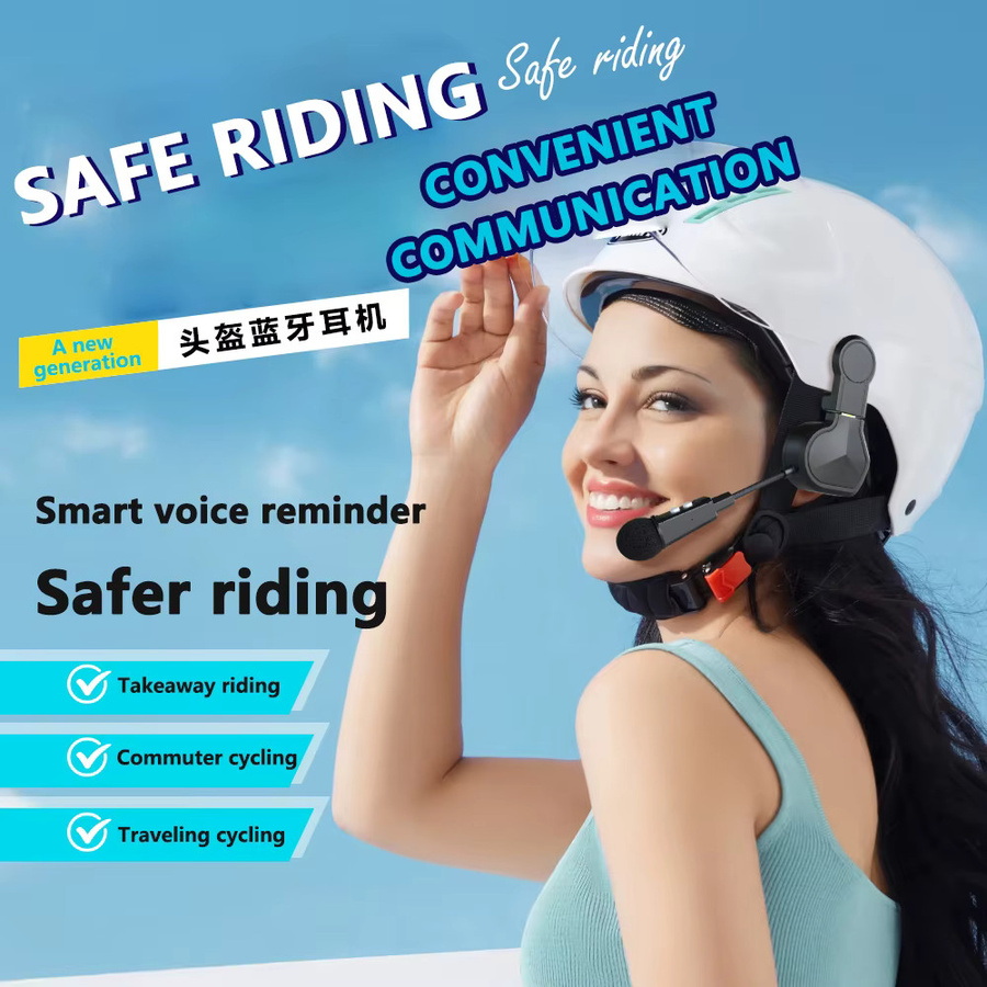 Kankeirr BT9 Motorrad Bluetooth Helm Headset mit Doppel Ohren, Wasserdicht, Sprachsteuerung und Musik Player, Schwarz, 800mAh - Bild 2