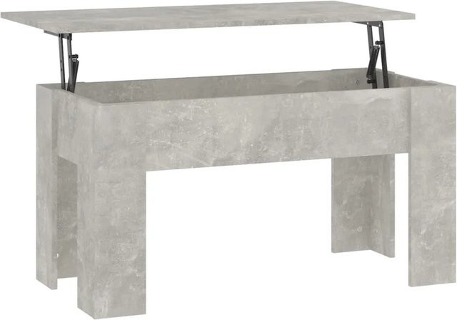 vidaXL Couchtisch in Betongrau aus Holzwerkstoff mit höhenverstellbarem Lift-Mechanismus, B: 101 cm, T: 49 cm, H: 52 cm - Bild 1