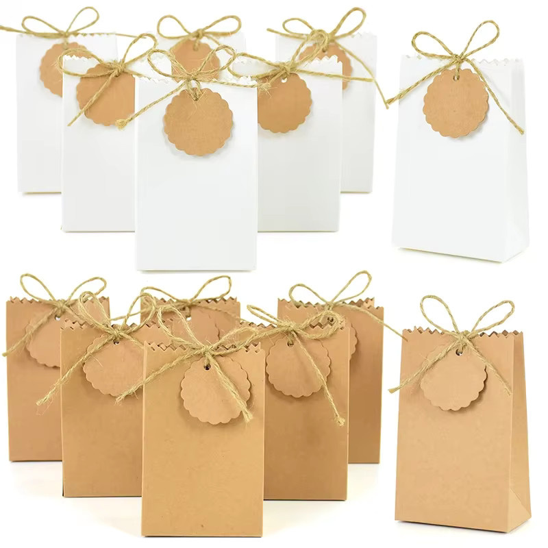 YONGSNOW Kraftpapier Süßigkeiten Taschen mit Tags für Hochzeiten, Geburtstage und Partys - Bild 2