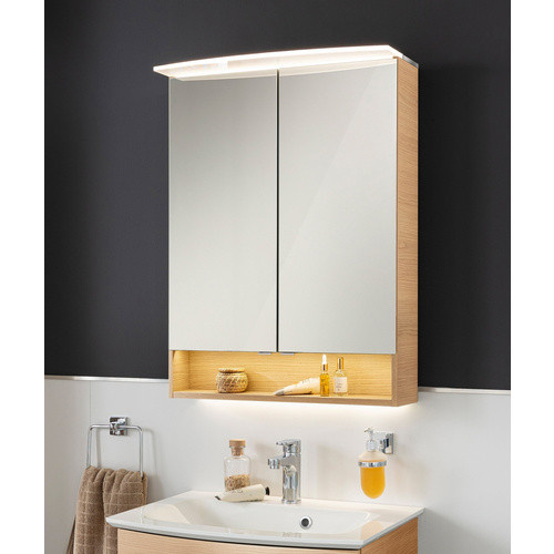 Fackelmann Spiegelschrank B.Style in Sandeiche mit LED-Beleuchtung und Softclose-Türen, B/H/T: 60 x 81,2 x 26,3 cm - Bild 5