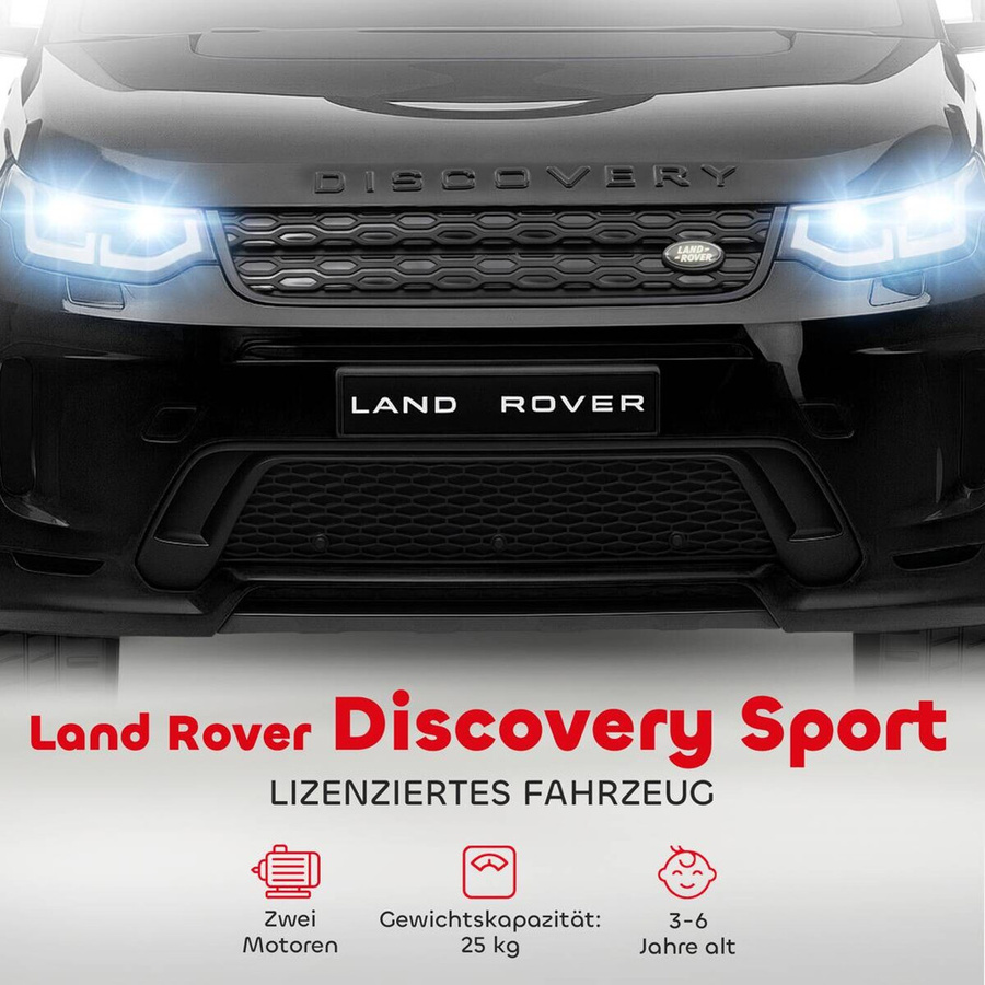 AIYAPLAY Land Rover Discovery Sport Kinder-Elektroauto Schwarz 3-6 Jahre - Bild 3