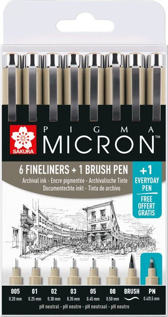 Sakura Pigma Micron Pigment Liner Promotion Set in Schwarz - Bild 1