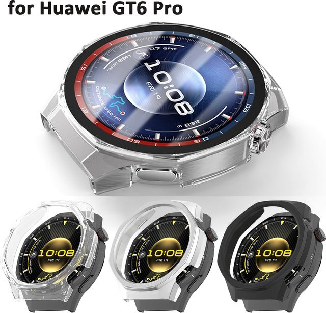 CAOWTAN Schutzhülle für Huawei Watch GT 6pro 46 mm, Kunststoff, Schwarz, Unisex - Bild 1