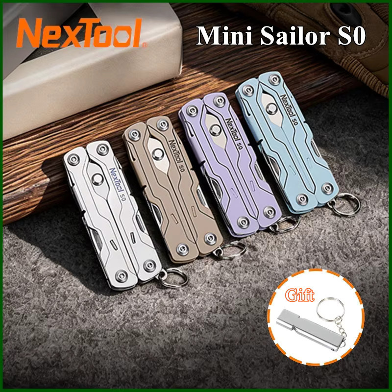 NexTool Mini-Seemannenschere S0 8-in-1 Micro Multitool Schlüsselanhänger EDC Taschenschere in Silber - Bild 2
