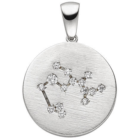 Colfem Anhänger Sternzeichen Schütze, 925 Sterling Silber, matt, 15 Zirkonia, Unisex - Bild 1