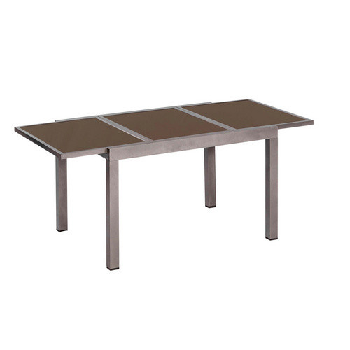 MERXX Gartenmöbelset Trivero in Braun mit 4 Sitzplätzen aus Aluminium und Textil - Bild 1