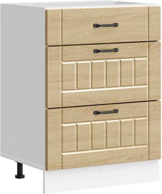 DELUKE Küchenunterschrank MARO in Sonoma-Eiche mit Schublade, B/T/H: 60 x 46 x 81,5 cm - Bild 1