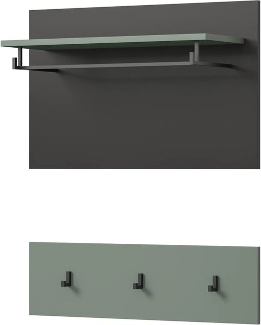 Inn.Furn Garderobenpaneel Set Cooper in Salbei und Grau, Breite: 80 cm - Bild 5