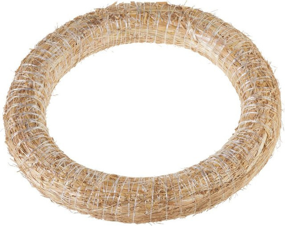 VBS Strohkranz in Beige für die Adventszeit, Durchmesser: 35 cm