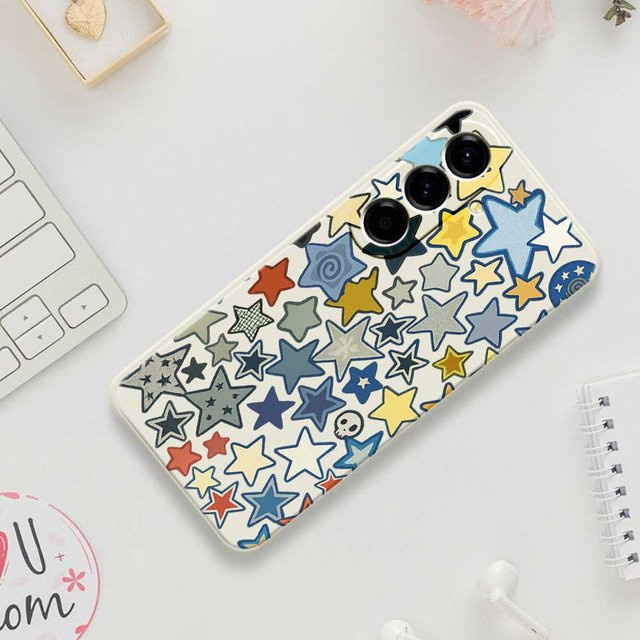 Bunte Stern Handyhülle Soft Cover für Samsung Galaxy A56 A55 A54 A53 A52 A51 A35 A34 A32 A31 A25 A24 A23 A22 5G 4G - Bild 1