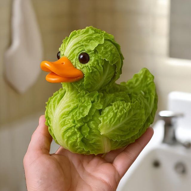 Süße Kawaii Anime-Pflanzenfiguren aus Harz als Schreibtischdekoration in Multicolor mit Karotten- und Brokkoli-Minimodellen - Bild 1