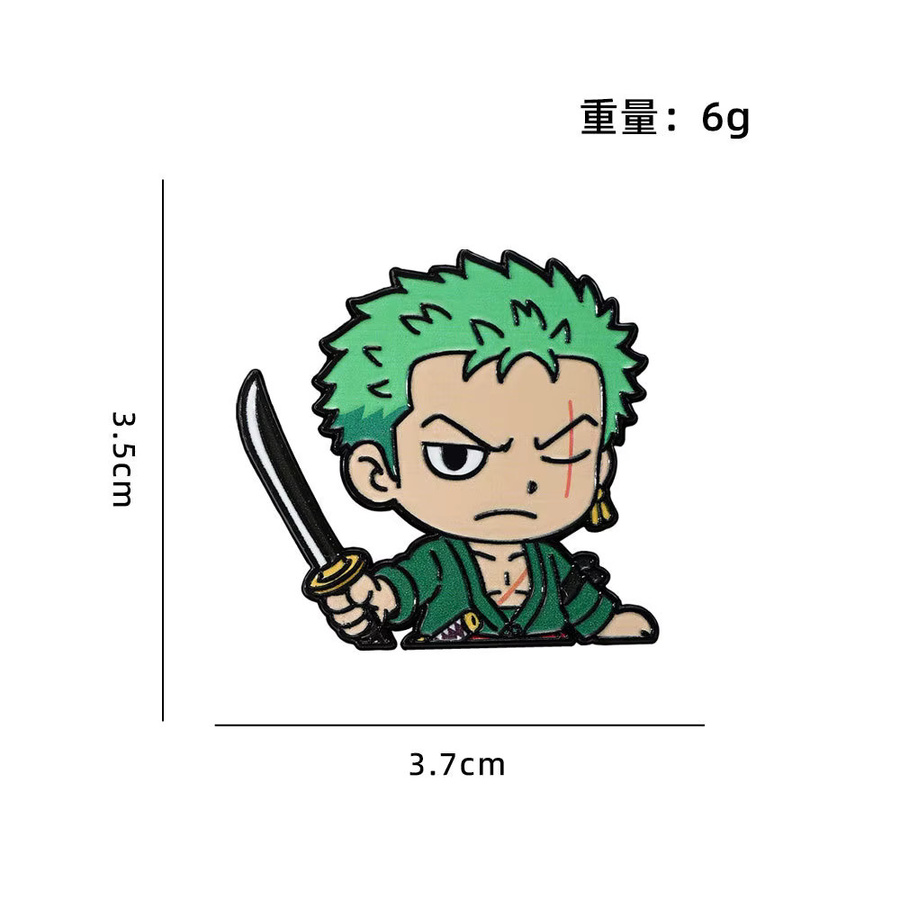 MINISO Broschen, One Piece Anime Emaille-Pins, 4 Stück - Bild 2