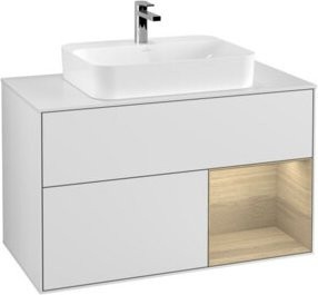 V&B Waschtischunterschrank Finion 100 in Weiß lackiert, B/T/H: 100 x 50,1 x 50,1 cm - Bild 1