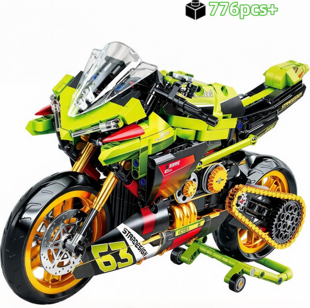 FUNXINEE Technisches Motorrad, Bausatz, 1:8, 776 Teile - Bild 1