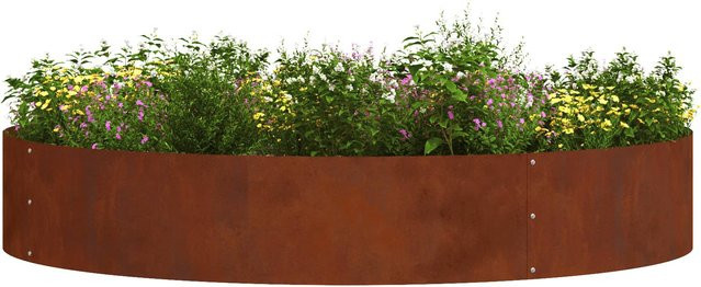 Pflanzring Yiwydaa aus wetterfestem Stahl in Braun, B/T/H: 120 x 120 x 20 cm - Bild 1