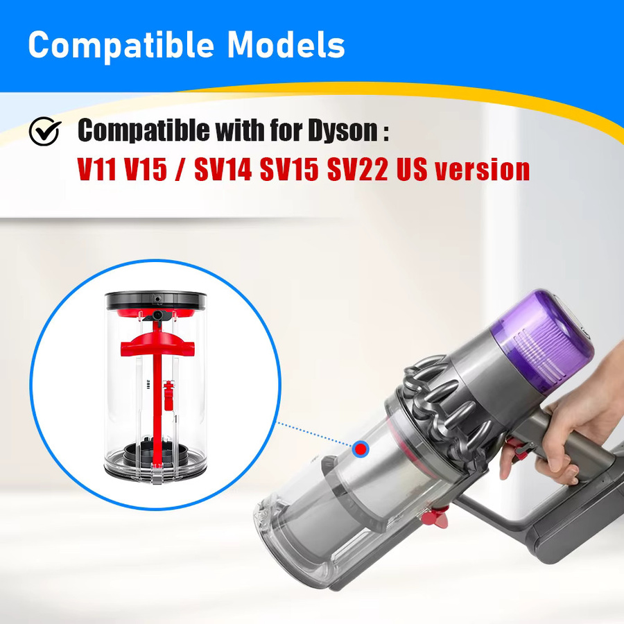 Ersatz Staubbehälter und HEPA-Nachfilter für Dyson V11 V15 SV14 SV15 SV22 Staubsauger - Bild 5