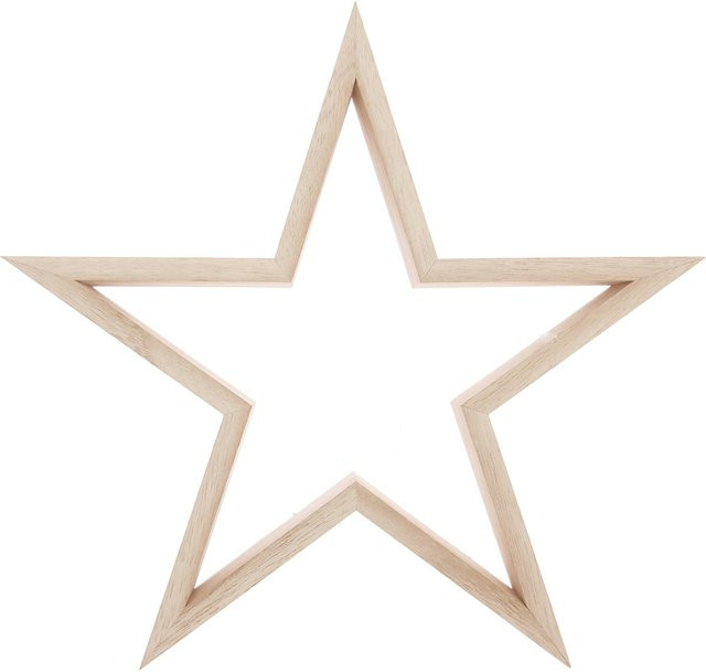 Rico Design Holzrahmen Stern B: 30 cm, H: 28,5 cm, T: 3 cm - Bild 1