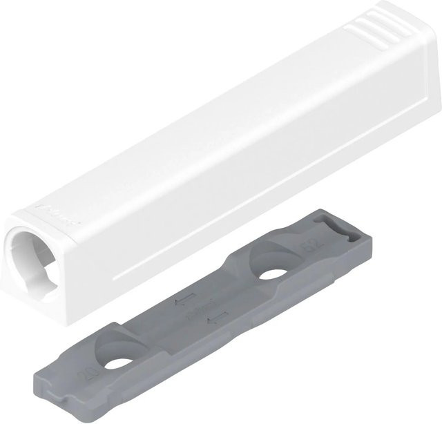Blum Adapterplatte Tip On 956A1201 Gerade Langversion in Seidenweiß - Bild 1