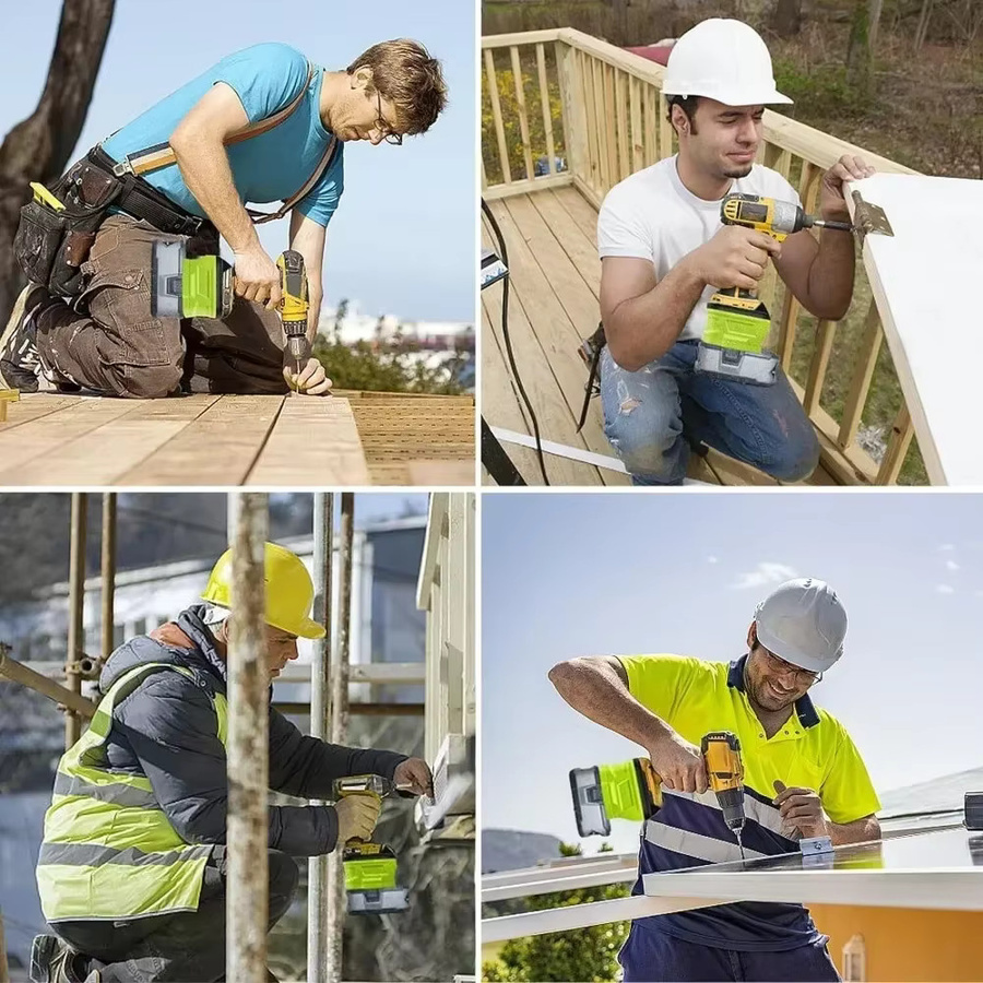 XMSJ Batterie-Adapter-Konverter für Ryobi One+ 18 V Li-Ionen-Akkus auf Dewalt 20 V Li-Ionen-Elektrowerkzeuge und Bohrmaschinen - Bild 4