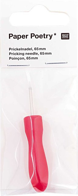 Rico Design Paper Poetry Prickelnadel rot 6,5cm - Bild 1