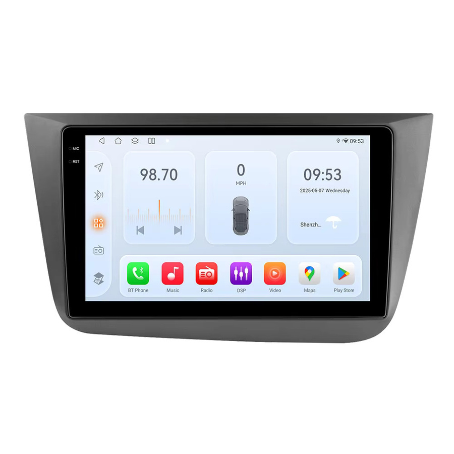 Hizpo Autoradio mit GPS und Wireless CarPlay sowie Android Auto für Seat Altea 2004–2015 und Toledo 2004–2009, 2DIN Multimedia Stereo System in Schwarz - Bild 5