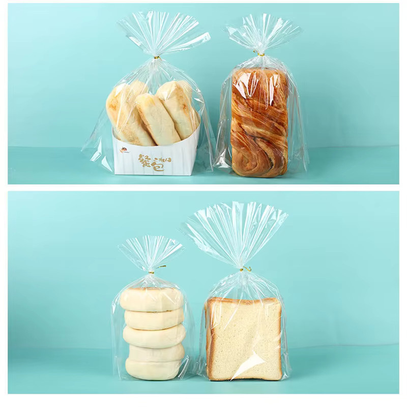 Transparente Plastiktüten für Toastbrot und Lebensmittel, mattierte Beutel als Backzubehör oder Geschenktüten für Hochzeiten und Partys, 100 Stück - Bild 3