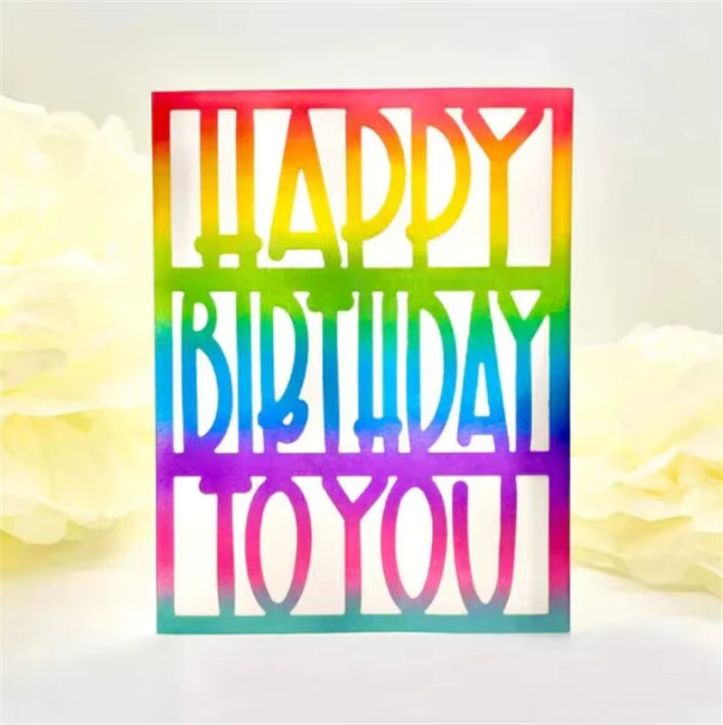 Metall Stanzform Alles Gute zum Geburtstag Rahmen für Scrapbooking und Papierhandwerk - Bild 3
