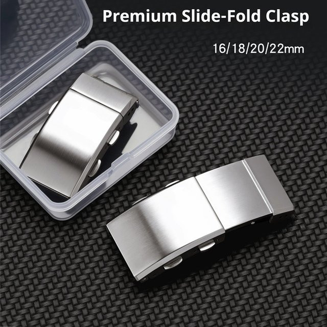 strapfreak Uhrenarmband-Zubehör Faltschließe, Edelstahl, Silber, Unisex - Bild 1