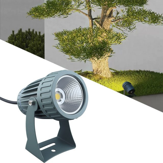 KAISANXINYI LED COB Rasenlampe für den Garten, IP65 Wasserdicht, Außenbeleuchtung in Kaltweiß 6000K, Aluminium Gehäuse - Bild 1
