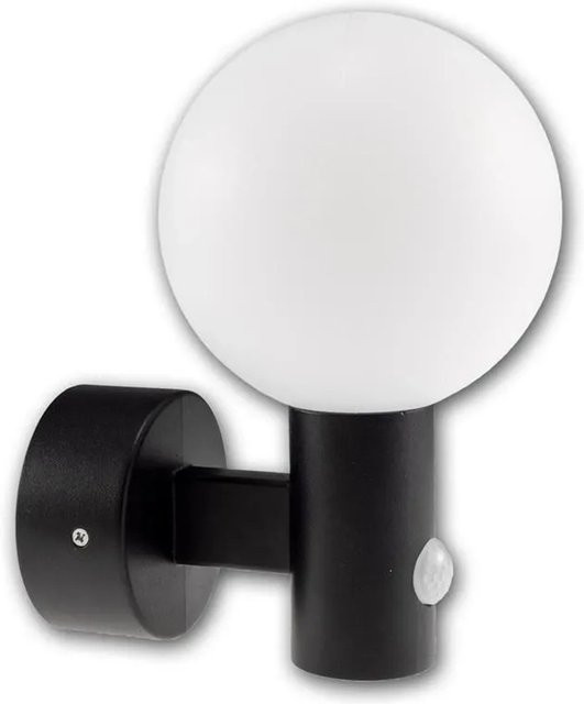 ChiliTec LED Wandleuchte LAMU Schwarz mit PIR Bewegungssensor, Warmweiß, IP65 - Bild 1