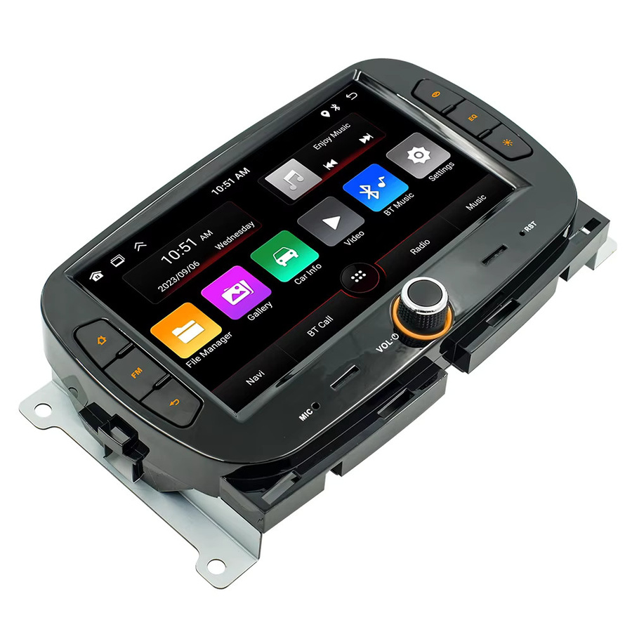 Bqcc Android 13 Autoradio mit 7 Zoll IPS Bildschirm, Quad/Octa Core, GPS, WLAN, Bluetooth und Mirror Link, Schwarz - Bild 2