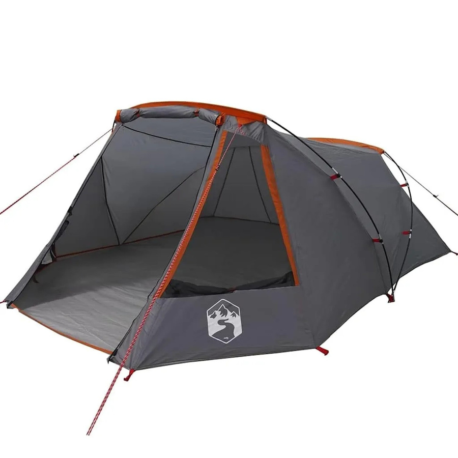 vidaXL Tunnelzelt mit Dach in Grau und Orange, B/T/H: 328 x 228 x 115 cm - Bild 2