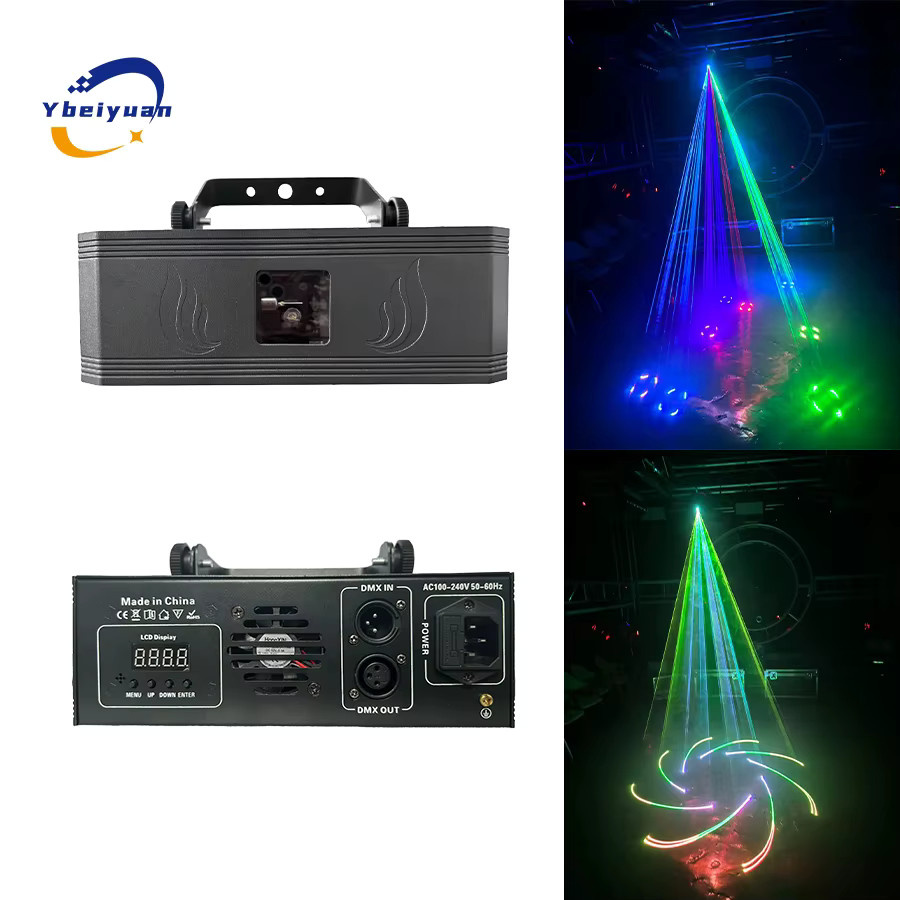 Ybeiyuan 2W RGB Animations-Projektor mit Bluetooth APP-Steuerung für DJ, Disco, Bar und Party - Bild 3