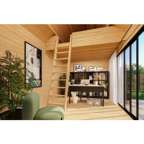 Lasita Gartenhaus Maja Murano mit Satteldach in Carbongrau, B/H/T: 430 x 364,8 x 336,1 cm - Bild 3