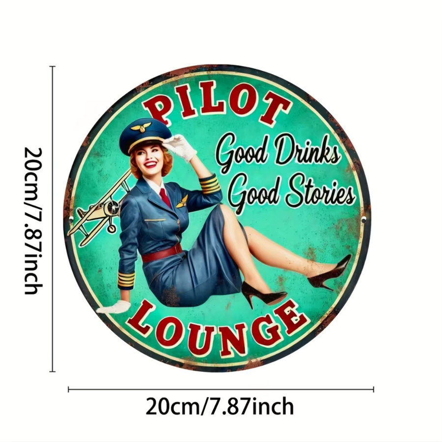 Potdemiel Pilot's Lounge Wandbild Multicolor für Café, Bar und Zuhause - Bild 2