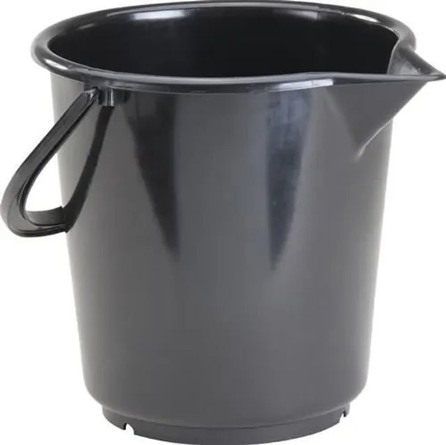Hünersdorff Eimer HD aus Polyethylen in Schwarz mit 5 l Fassungsvermögen - Bild 1